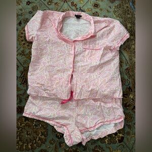 J. Crew Pink Paisley Block Print Jacket